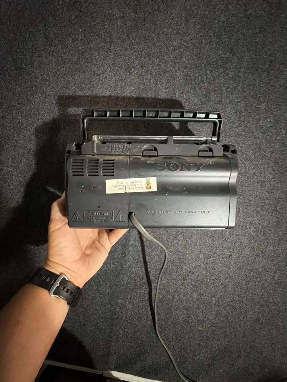 Sony CFM-10 Vintage Portable AM/FM Radio Cassette-Corder not tested